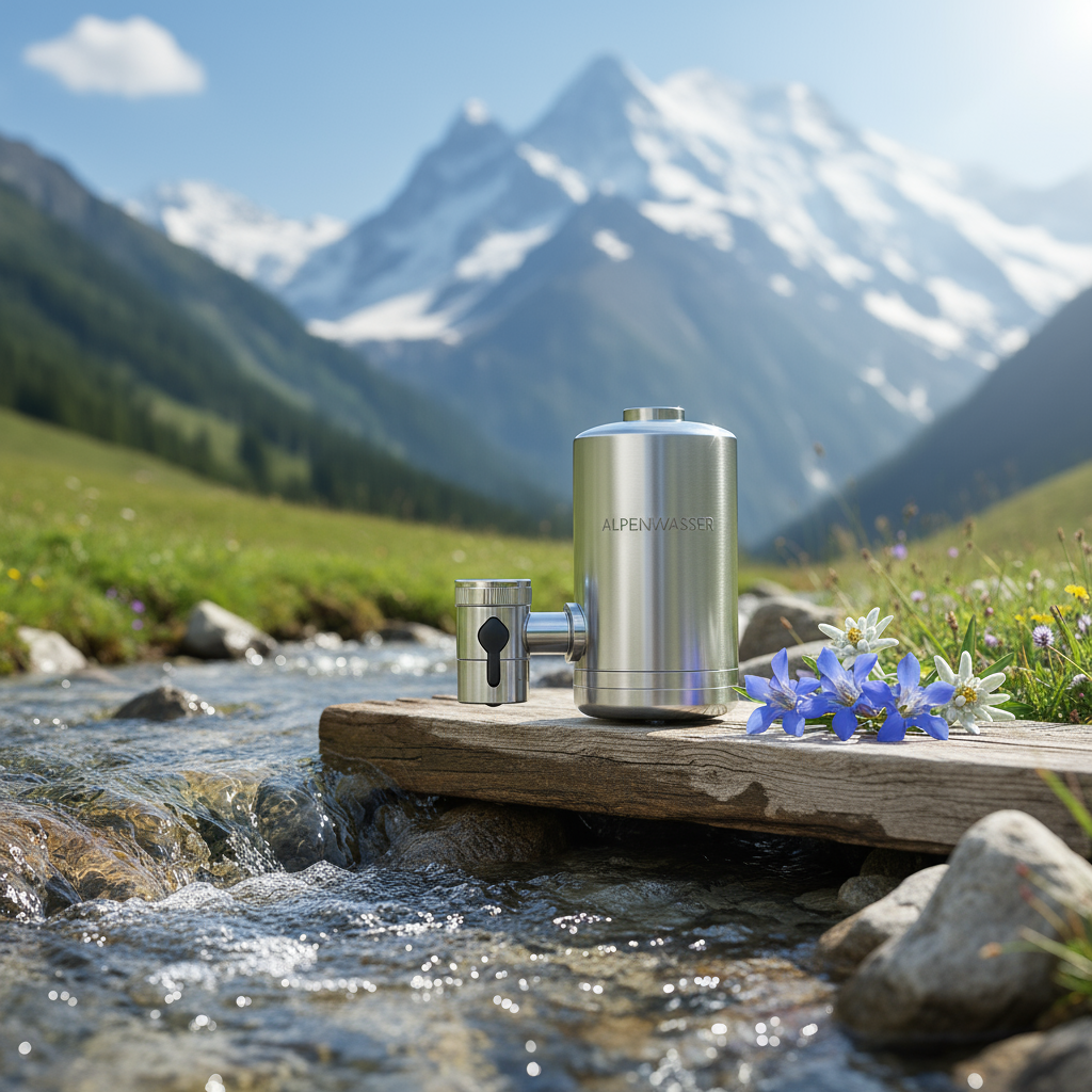 Alpenwasser Wasserfilter in Alpine setting