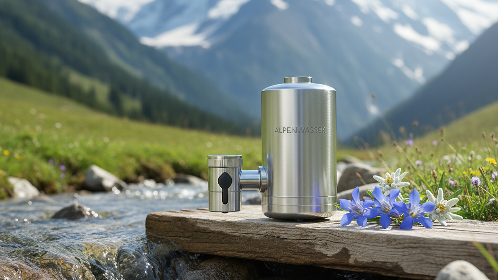 Alpenwasser Wasserfilter in Alpine setting
